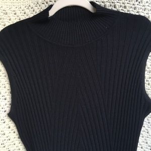 Lane Bryant Black Knit Mockneck Sleeveless sweater